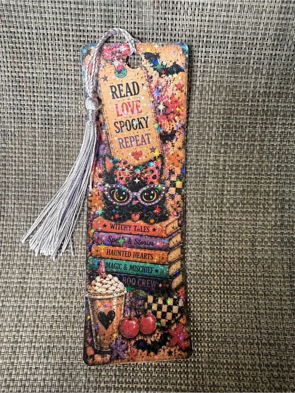 Purple Tassel Halloween Bookmark – Read Love Spooky Repeat